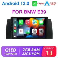 Car GPS Navi Android 13 Carplay Stereo Radio For BMW E39 525i 528i 530i 540i BT