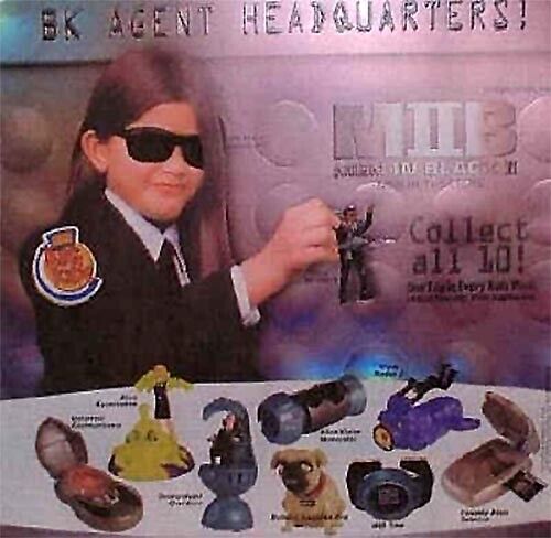 1998 / 2002 MEN IN BLACK BLACK BURGER KING KIDS MEAL TOY - U 1998 / 2002 MEN IN BLACK BLACK BURGER KING KIDS MEAL TOY - U