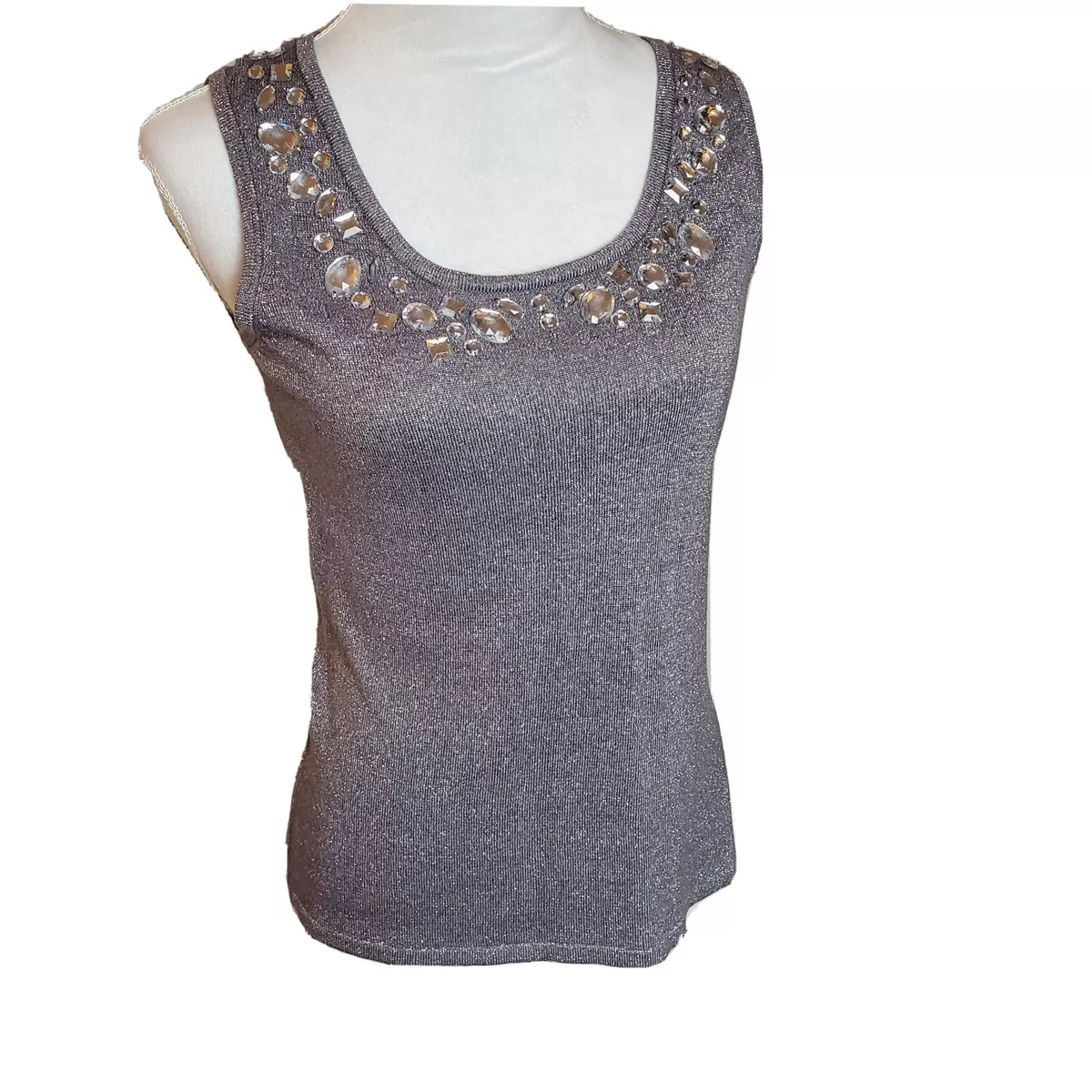Jin Metal Fiber Knit Tank Top