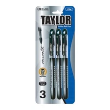 BAZIC Taylor Black Color Rollerball Pen (3/Pack)