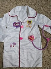 Disney Doc McStuffins Halloween Costume Sz 4-6x 2pc Jacket Stethoscope Dress Up