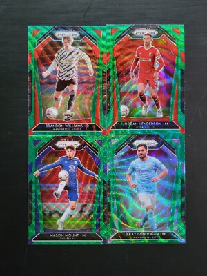 2020-21 Prizm Premier League EPL Soccer GREEN WAVE PRIZMS with Rookies You Pick