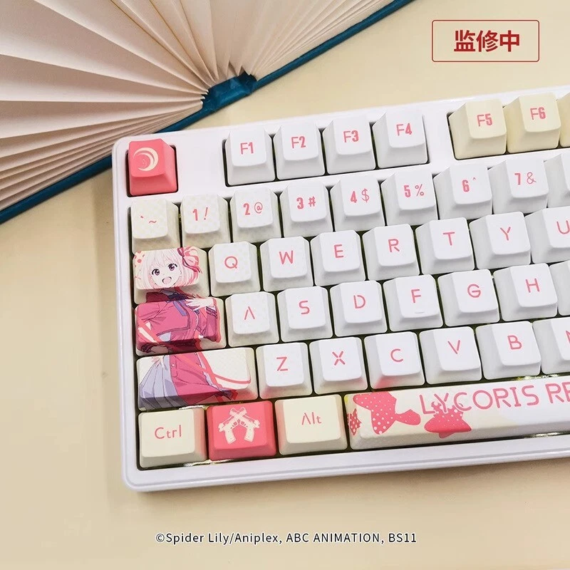 Lycoris Recoil Chisato Nishikig Inoue Takina PVC MX Mechanical Keyboard 108 Keys - Image 2 of 4