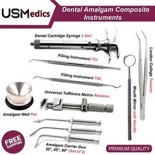 Dental Filling Restorative Amalgam Composite Restoration Instruments NEW SET