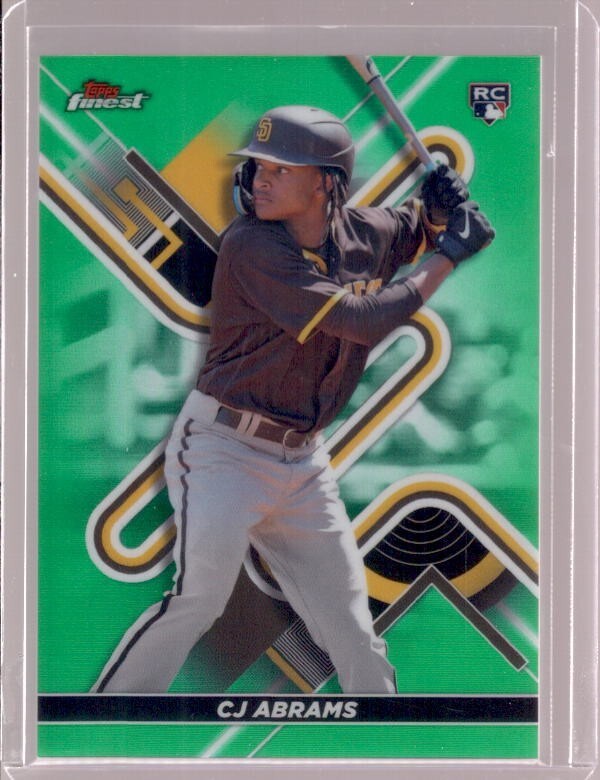 CJ ABRAMS 2022 Topps Finest #39 Green Refractor Rookie RC #87/99