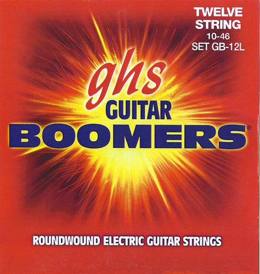 GHS GB-12L Boomers 12-string electric guitar strings, Light .010-.046