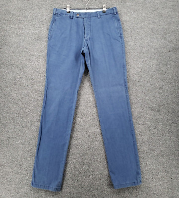 Suitsupply Resort Pants Mens 46 US 30X35 Blue Dress Trouser Work Flat Button Fly