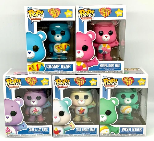 Care Bears 40th Anniversary Funko Pop 5 Piece Set 40th Anniversary Care Bears