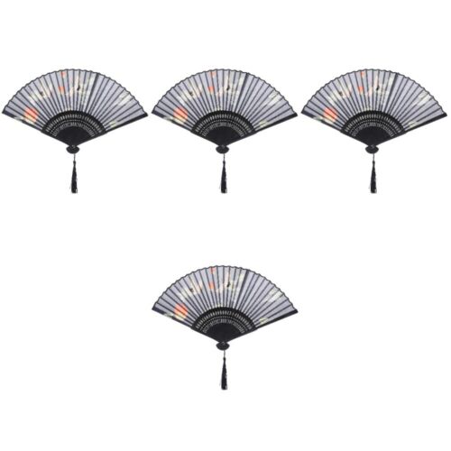 4pcs Traditional Folding Fan Chinese Elegant Hand Fan Folding Fan for - Afbeelding 1 van 12