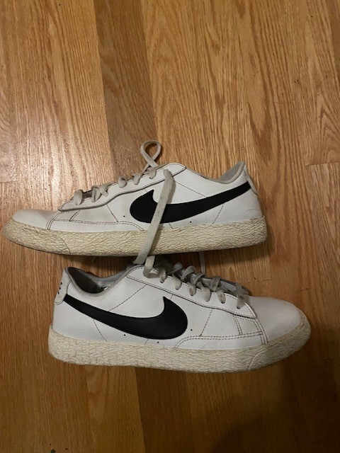 white nike shoes with black swoosh | eBay display picture 3