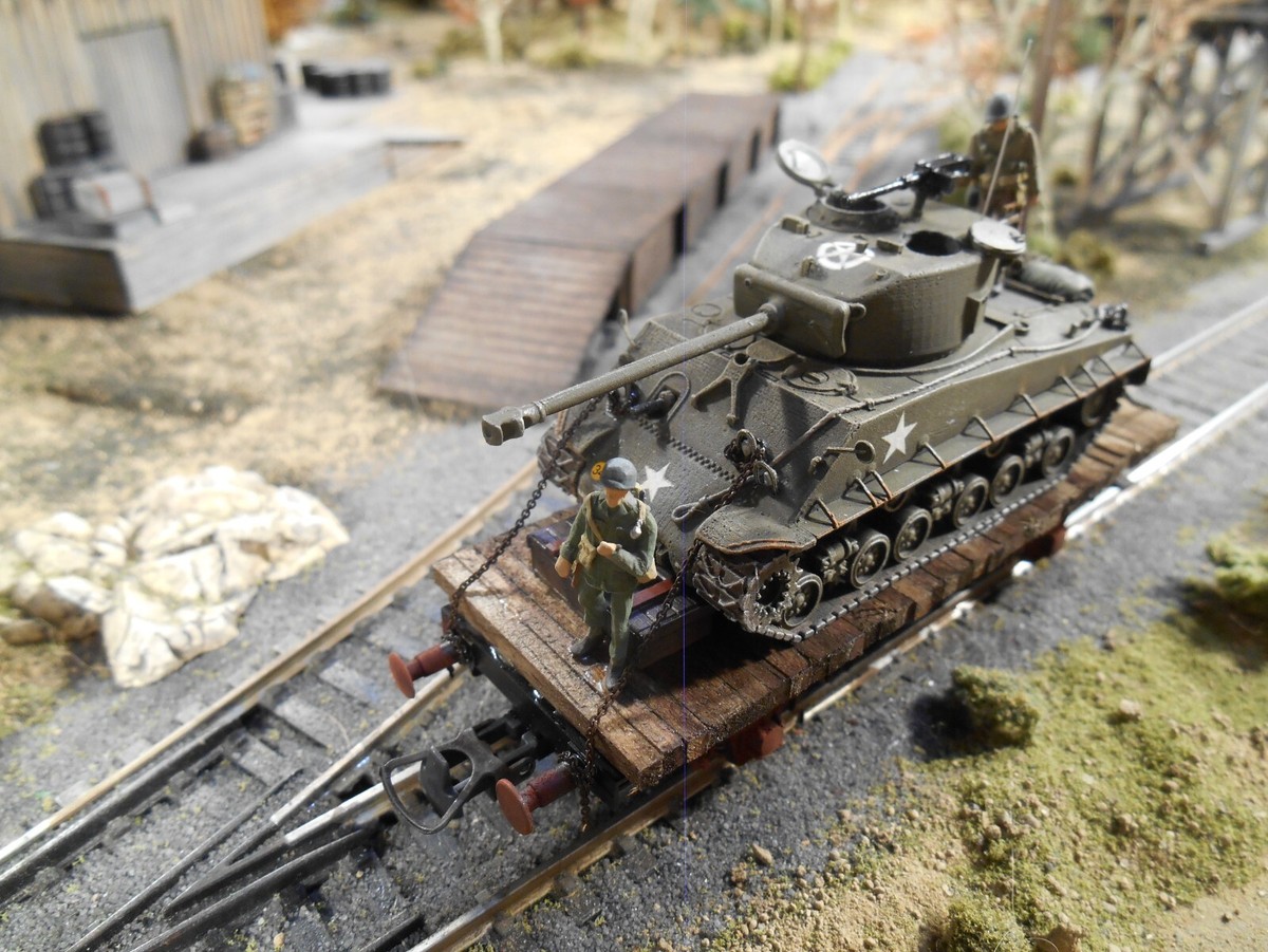 Train HO 4 Voitures 3ème Armée Patton – Roco Minitanks Artitec #A2143 Custom