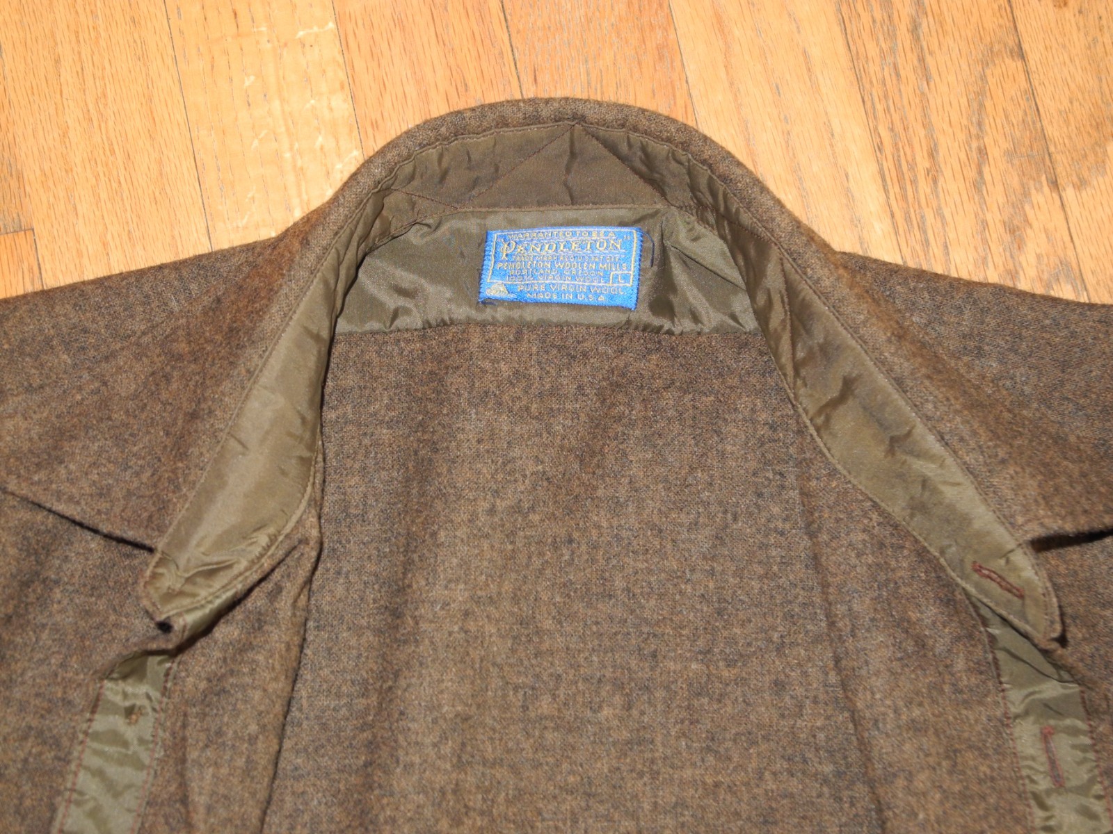 Vintage Pendleton Solid BROWN Shirt 100% Virgin W… - image 19