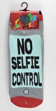 No Selfie Control Wifi Cell Phone Ankle Socks 3pr Size 4-10 Unisex HYP New