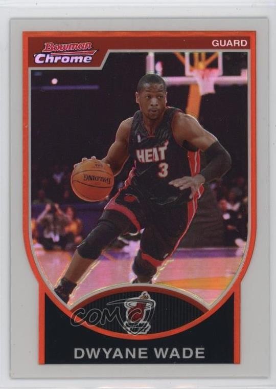 2007 Bowman Draft Picks & Stars Chrome Refractor 261/299 Dwyane Wade #3 HOF ng3