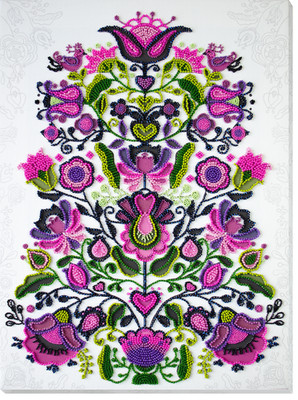 Bead Embroidery Kit ''Remembering traditions'' Stitching Handmade Beadwork