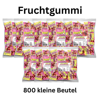 800x Party Bären Fruchtgummi Mini Beutel einzeln verpackt Großpackung