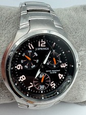 Men's J. Springs By Seiko Chronograph Silver Tone Quartz Watch New Battery