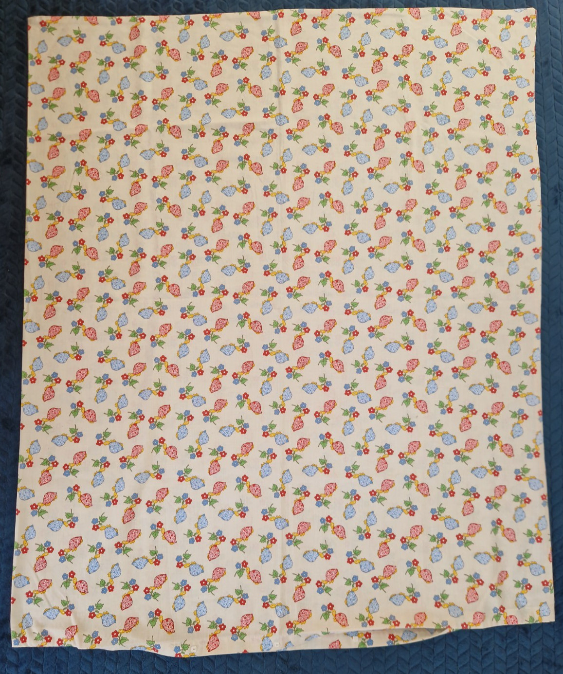 Copripiumino trapuntato letto lettino tartaruga vintage made England 100x120 cm foto 4