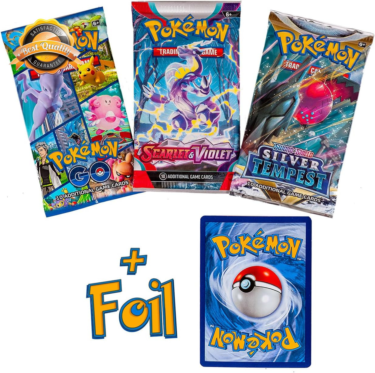 Pokemon TCG 3 Booster Packs and 1 Random Foil Promo Card 097712556710