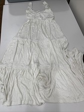 ASOS DESIGN ruched square neck tiered midi dress with lace inserts in white 4