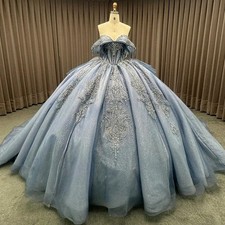 Beads Quinceanera Dresses Appliques Off the Shoulder Ruched Sweet 15 Ball Gown