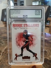 2024 Contenders Rookie Stallions X 3 Gold, Red, Base. Michael Penix Jr. All 10