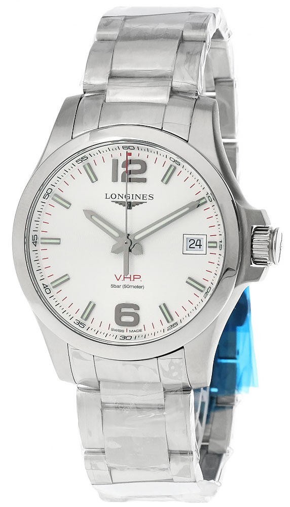 Longines Conquest V.H.P. 41mm Silver Dial Men's Watch L3.716.4