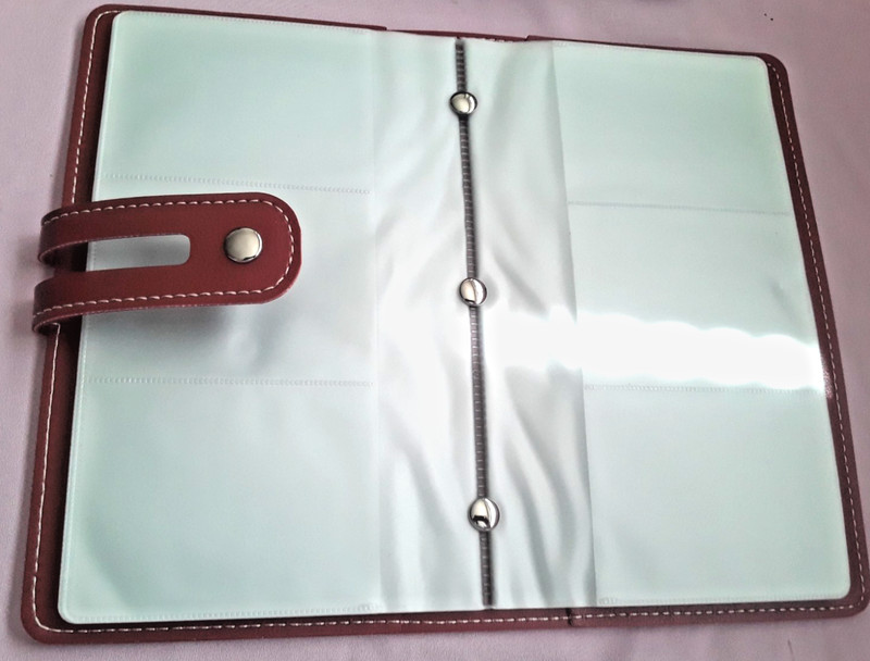 Pockets collectors coin clear plastic sleeves wallet