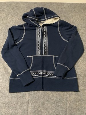 Ariat Full Zip Hoodie Jacket Womens Large Embroidered Blue