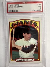 Topps 1972 #147 Rookie Dave Kingman Giants PSA 7 Baseball Card MLB