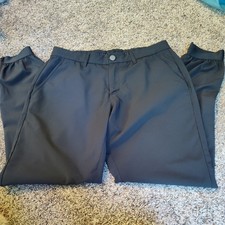 Primo Men's Golf Jogger Pants Gray Performance Stretch Zip Ankle Size 31 Regular