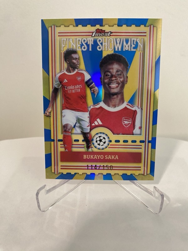 2025-26 Topps Finest Finest Showmen Bukayo Saka /150 Arsenal #FS-8