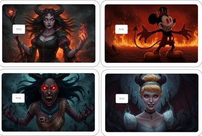 #ad Disney Demon ATM DEBIT CREDIT CARD Skin Sticker Snow Princess Mickey Halloween $5.49