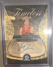 Bowman 2025-26 Chrome Gradey Dick Raptors Superfractor Autograph 1/1 Card