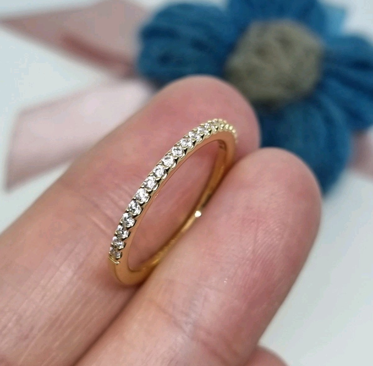 NEW Genuine Pandora Sparkling Band Ring Size 54 💕 ALE MET UK