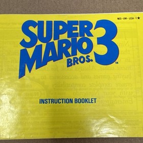 NES Super Mario Bros. 3 Instruction Manual Booklet Nintendo Authentic 