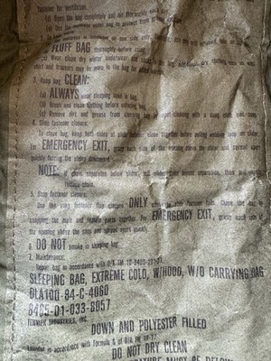 Extreme Cold Sleeping Bag -40 US Army