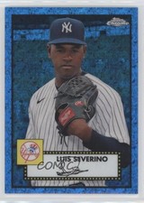 2021 Chrome Platinum Anniversary Blue Mini-Diamond Refractor Luis Severino 4pn