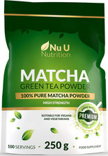 - Matcha Green Tea Powder 250G - XL Pouch 100 Servings - 100% Pure Macha Premium