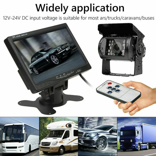 7" Monitor Rear View Backup Camera Night Vision for RV Truck Bus VAN Heavy Duty - Picture 2 of 6