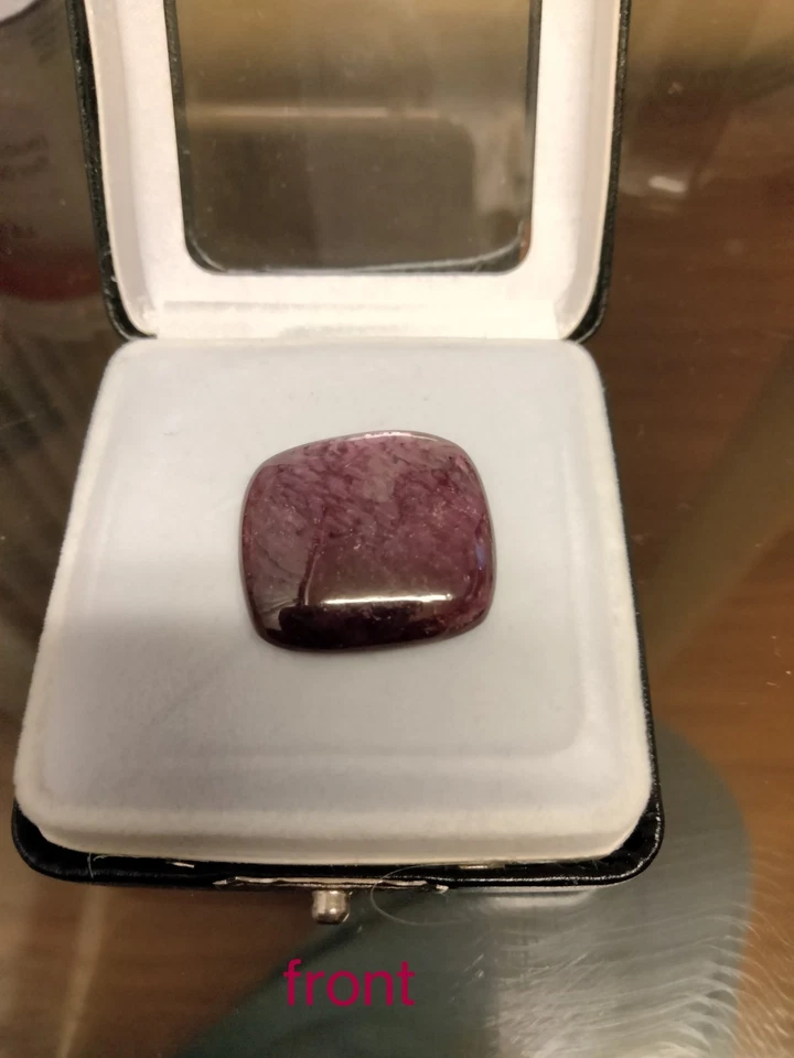 Natural Cushion Purplish Pink Red  Ruby 31.5 Carats Free Gift Box / Read Desc. - Image 2 of 4