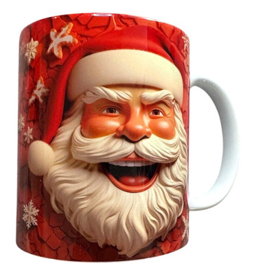 Santa Claus 11oz Coffee Mug, Great for Christmas Gift.