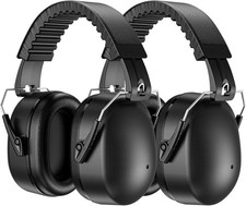 ProCase 2 Pack Ear Muffs for Noise Reduction SNR One Size, Black 