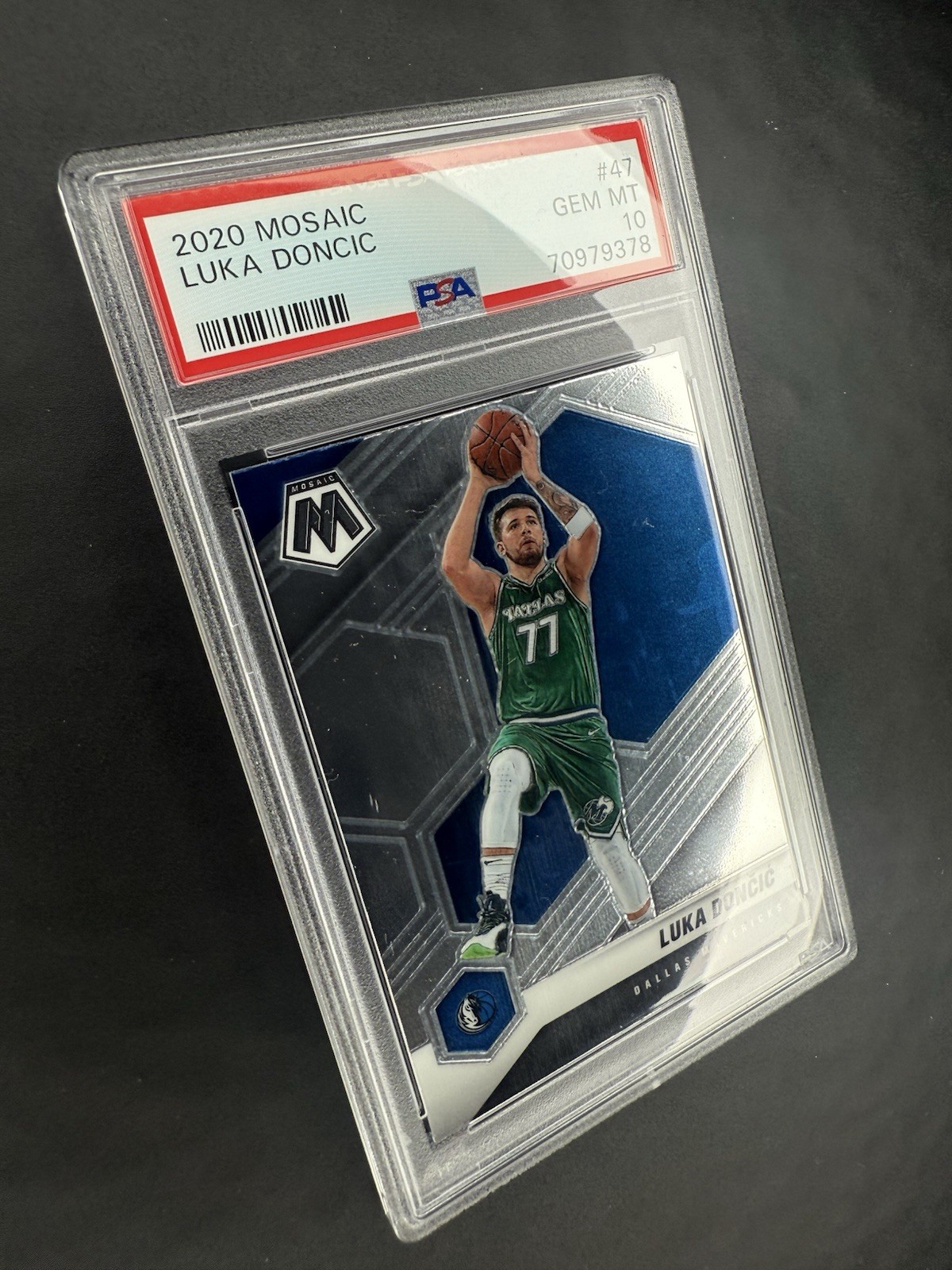Luka Doncic 2020 Mosaic #47 PSA 10 Gem Mint Dallas Mavericks LA Lakers THRILL view 3