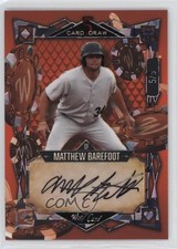 2023 Card Draw Holographic Crystal Foil Orange 5/5 Matthew Barefoot Auto 0w7