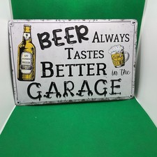 "Garage Beer"-Metal Sign for Bar/Man Cave/Garage/Game Room