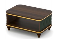 Luxus Arbeitszimmer Couchtisch Mit Regal Beistelltisch Holztisch Gold