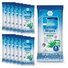 MED PRIDE Hospital Wipes for Bathing, Waterless No-Rinse Bath Wipes for Adults,