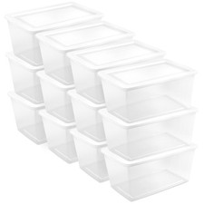 Sterilite 90 Qt Storage Box, Stackable Plasti...