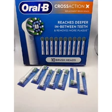 Oral B CrossAction Replacement Toothbrush Brush Heads 7 Count New Sealed
